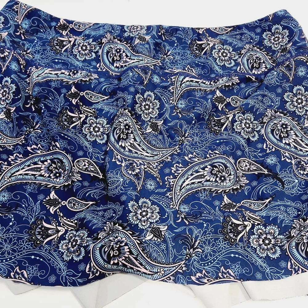 5x$25 Blue Paisley Tennis Pickle Ball Golf Skirt Xl XXL